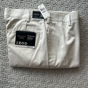 Izod Classic American Chino Pants Flat Front NWT